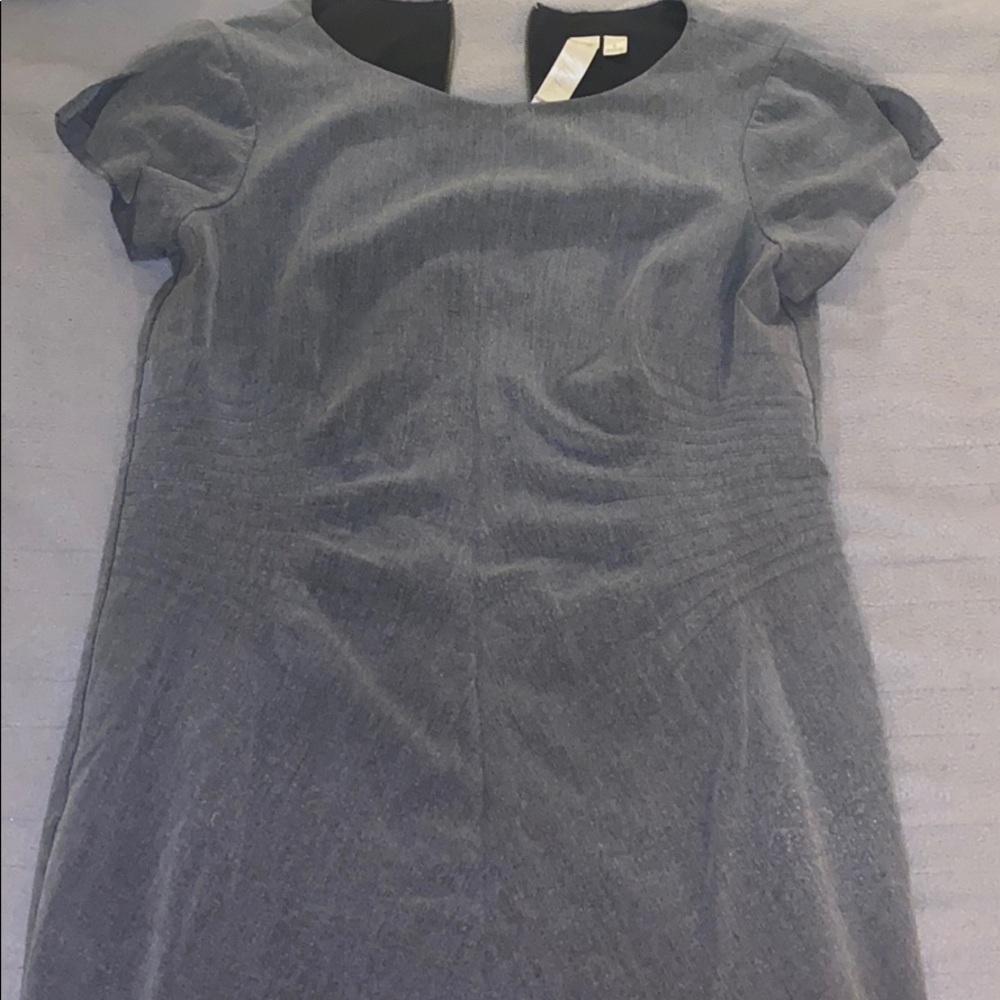 Gray knee length business dress